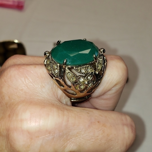 10 rhinestone elastic statement rings - Picture 1 of 8